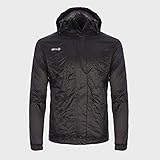 Chaqueta cortavientos Izas Olaf Chaqueta Impermeable, Unisex Adulto, Negro, L