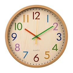 Kids Wall Clock Silent Non Ticking Colorful Childrens Clock Round Decorative Wall Clocks for Kids Wall Clock Silent Non Ticking Colorful Childrens Clock Round Decorative Wall Clocks for review