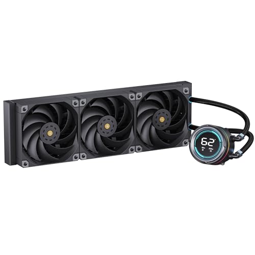 Freezer W363 Pro 360 mm Radyatör, 300W Tdp, Sıcaklık Göstergeli LCD Ekran + Argb Pompa, 3x12 cm Pwm 2500 Rpm Siyah Fanlı, Intel LGA1851-LGA1700-LGA1200 Socket, Amd AM4-AM5 Socket, Sıvı Soğutma