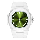 Horett Orologio Sportivo Digitale Minimalista 50M Impermeabile a Lunga Durata Standby Orologi digitali per Giovani (Bianco Grigio Verde)
