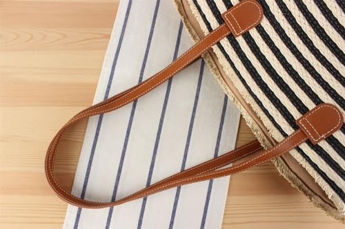 Image of Teeya Straw Crossbody Bag Women Weave Shoulder Bag Round Summer Beach Purse and Handbags