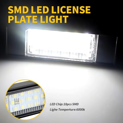 Piloto de matrícula de alta luminosidad para Nissan Qashqai J11, recambio impermeable 3