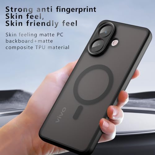 Image of Back Case for Vivo V60 Lite 5G Back Cover, Shockproof PC + TPU Protective Case Magnetic Support Bumper Case Cover (Vivo V60 Lite)