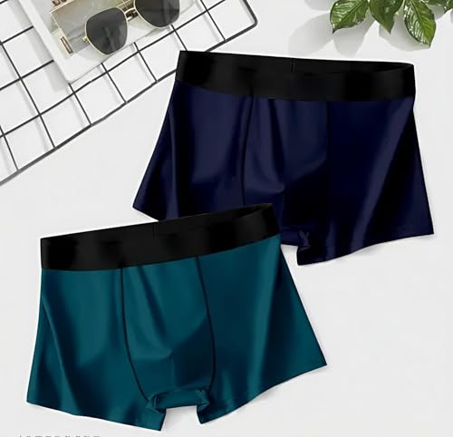 Image of Anti Bacterial Micromodal Solid Underwear for Men Combo Airsoft Trunk Breathable Inner for Men Sweatproof Underwear Imported Nylon Fabric Multi Pack of 2