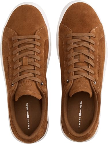 Tommy Hilfiger Herren Court Sneaker Premium aus Leder, Braun (Coconut Grove), 40 – Ansicht 5