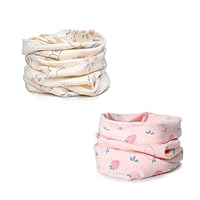 ENSTAB 2 PCS Loop Scarf Set Children Cotton Autumn Winter Scarf Baby Circle Neck Warm Girl And Boy