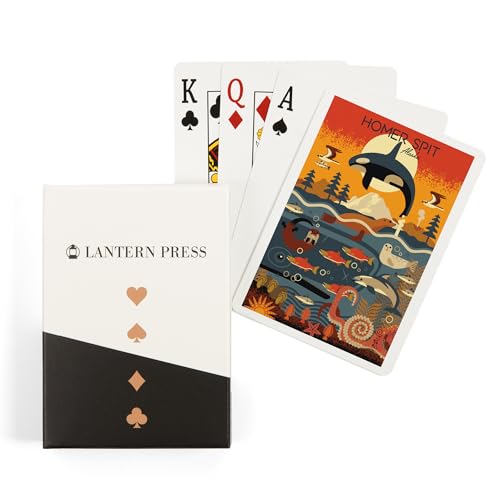 Lantern Press Homer Spit Alaska Naipes Poker 52 Cartas
