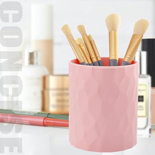 Kyduu Pen Holder for Desk Pencil Holder, pen box, pen quiver, Nordic style waterproof silicone Pen holder organizer for office(Pink) - Image 2