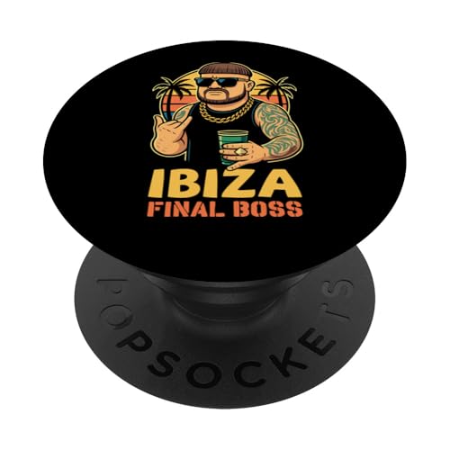 Ibiza Final Boss Disco Party Beach Summer PopSockets PopGrip Adhésif
