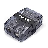 Orion Wired OWFHM30204 3 x 0 Gauge In - 2 x 4/2 Gauge Out Nickel Plated Mini ANL Fused Power Distribution Block with 2-100A Mini ANL Fuses