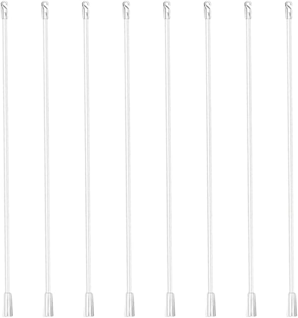 YARNOW 8PCS Blind Wand 24 Inches Vertical Blind Wand Rod Replacement Clear Blind Tilt Wand with Hook and Handle