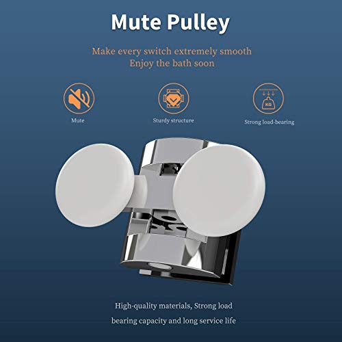 mecor Clear Glass Sliding Bath Doors, 35.4