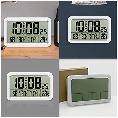 Amosfun Relógios de relógio de parede para idosos digital grande exibição de tempo presentes operado