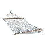 Rope Double Hammock with Spreader Bars Cotton