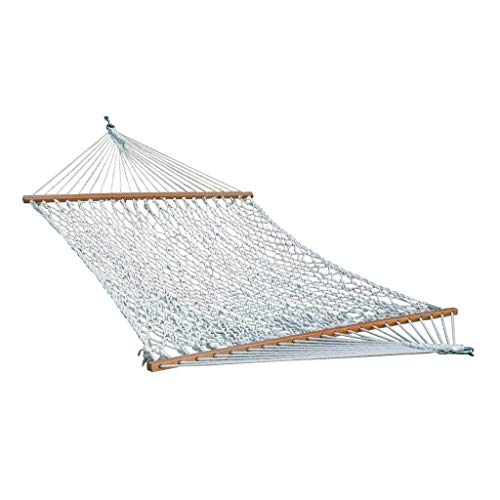 Apontus 37627 Double Cotton Rope Hammock, White