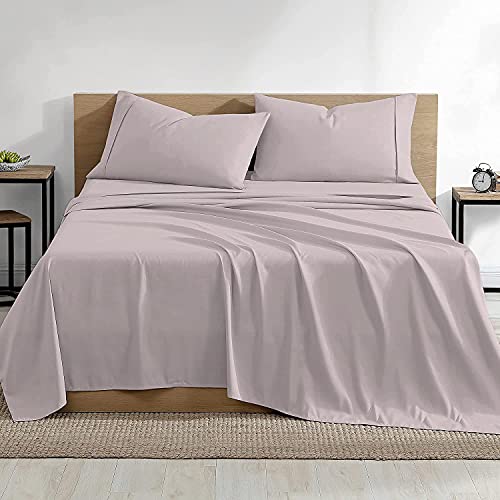 Pizuna Pure 100% Cotton Flat Bed Sheet Queen Size 275 x 280 cm, Apricot Orange, 400 Thread Count Luxurious Long Staple Cotton Sateen Weave Bedsheet Apricot Orange (Flat Sheet -1 PC)