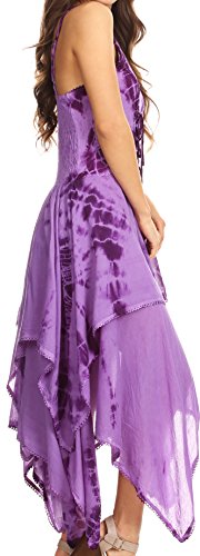 Image of Sakkas Annabella Corset Bodice Handkerchief Hem Dress