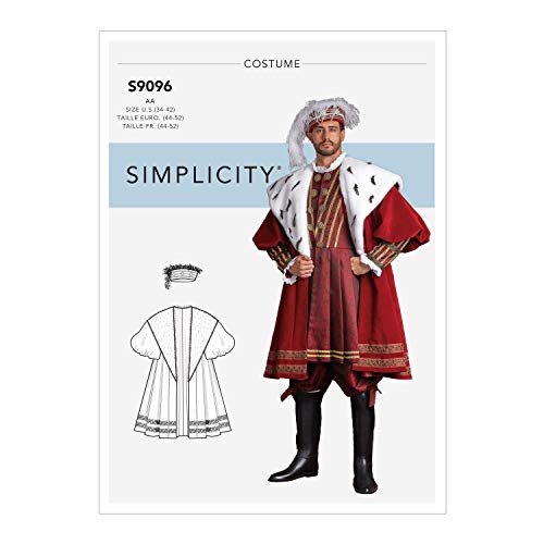 Patron de couture S9096 Manteau historique avec chapeau pour homme Taille 44-52 Simplicity BB