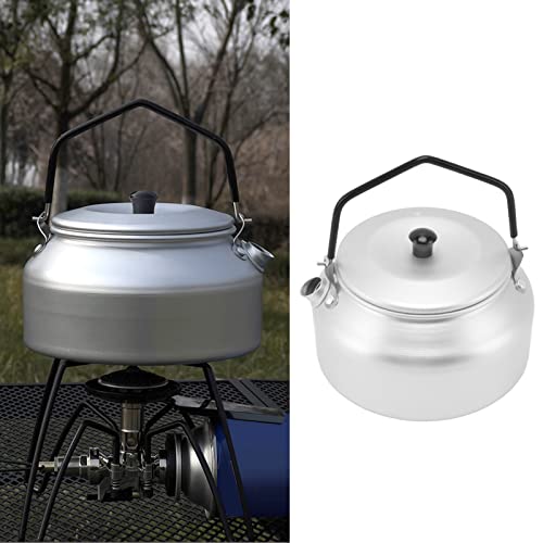 Camping Water Kettle, Safe Portable Camp Tea Pot Heat Insulating Lightweight Silicone Cover Handle For Barbecue #TOP4