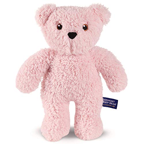 Vermont Teddy Bear Cuddly Toy - Stuffed Animals for Girls and Boys, 14 Inch, Pink, Take Along Teddy