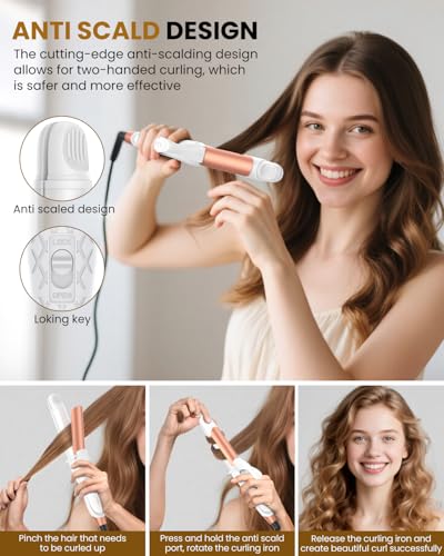 AmoVee Dual Voltage Curling Iron 2-in-1 Curling Iron 1 Inch の商品画像 2