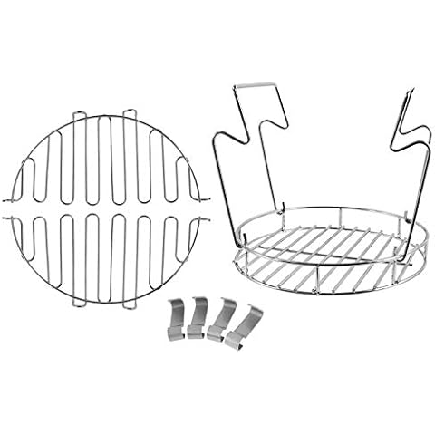PETKAO Accessory Kit, Bunk Bed Basket, Leg Rack, Rib Hooks for Char-Broil The Big Easy Turkey Fryer, Stainless Steel Cover