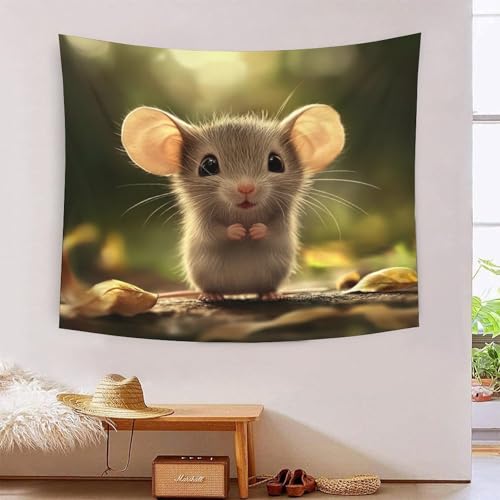 Tapisserie murale rat 3D pour la décoration de chambre et dortoir