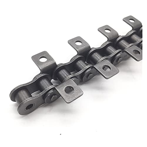 1PCS 1.5M Length 160 Links 06B Double Single Wings 1,2 Holes Short Pitch Conveyor Chain with K1, K2 Attachment MINGPING (Color : 1 Hole, Size : 06B-1_Single Wing)