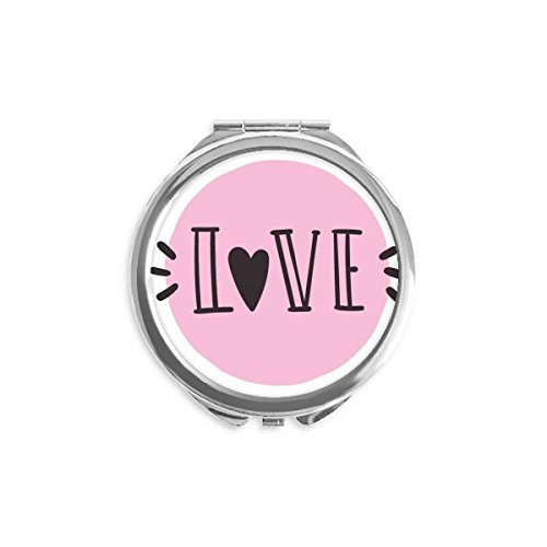Espejo de bolsillo rosa con cita de amor para llevar en tu bolso siempre
