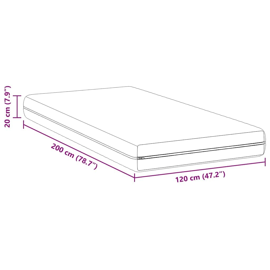 Materac biały, 120 x 200 cm, rdzeń ze sprężyn kieszeniowych z warstwą kokosa i pianki, komfortowa warstwa, oddychający, ergonomiczny, dwustronny, do pokoju gościnnego, na kemping i stelaż łóżka