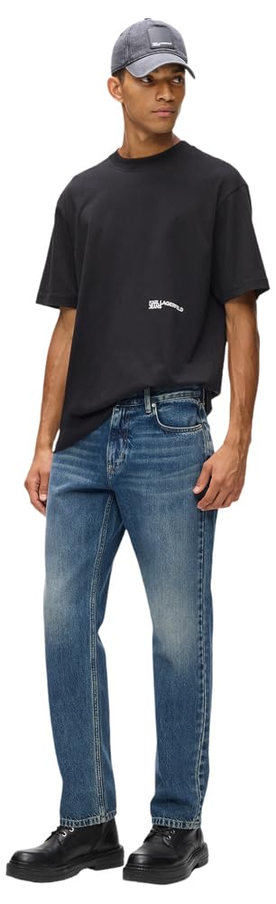Karl Lagerfeld Herren Straight Jeans Blau