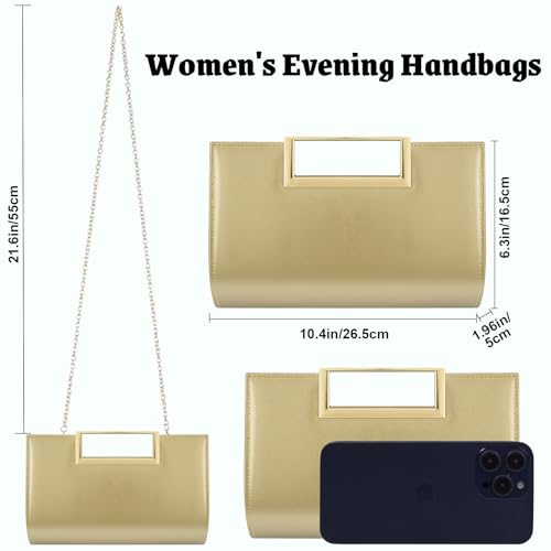 Image of Gets Clutch Purses for Women PU Leather Evening Handbag for Formal Wedding Party Clutches Small Crossbody Bag with Chain