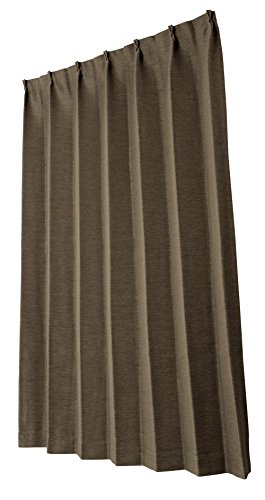 ユニベール 遮光ドレープカーテン ダークブラウン 幅150×丈135cm 1枚 HAZ-D0002