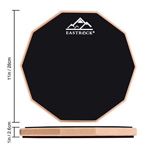 Eastrock Practice Drum Pad, 11 Inches Double Sided Silent Drum Pad, Silicone Dumb Drum With Drumsticks And Storage Bag For Beginners, Black #TOP5