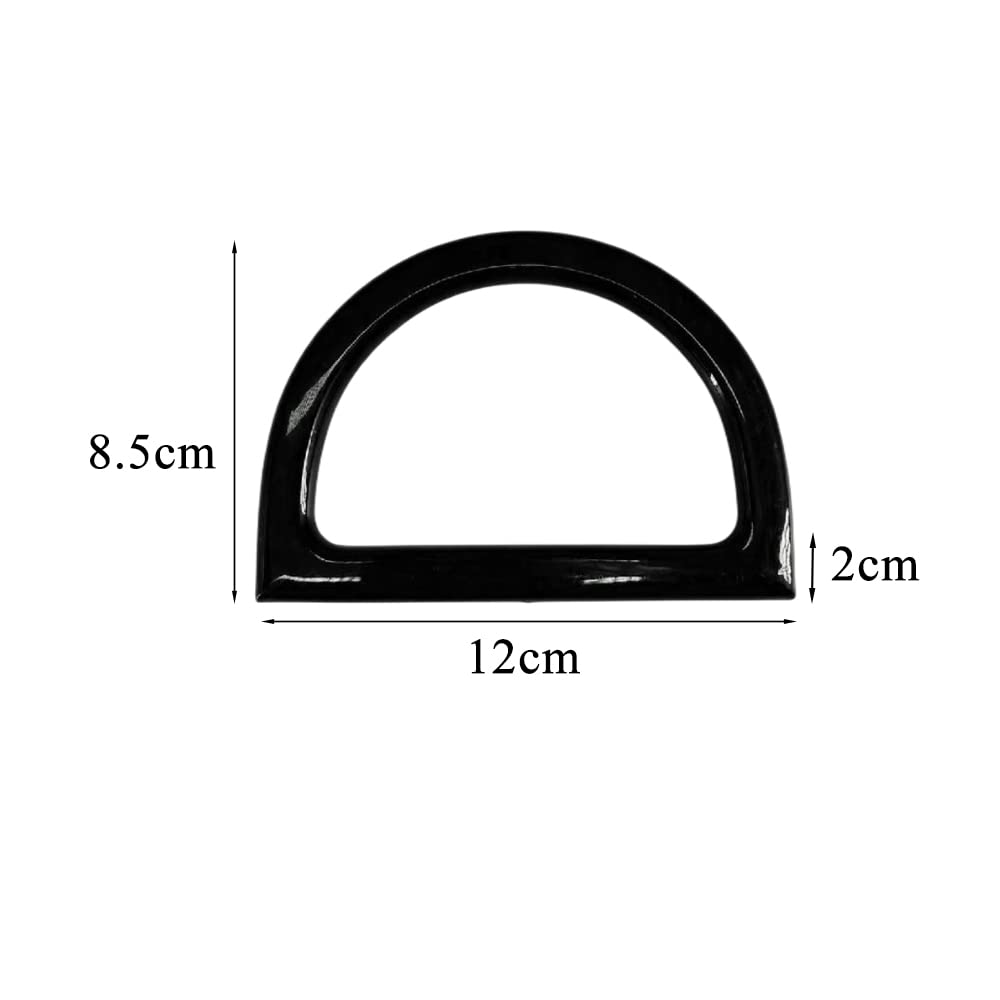 Poignées De Sac En Forme De D - Lot De 8 (4 Paires) - Plastique Blanc/Noir/Marron/Bois - DIY Réparation Sac