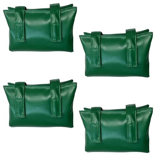 4 Pack Winter Faucet Covers, PU Leather Cold Shield for Outdoor Garden Faucets, Easy Install Set Weatherproof