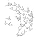 cobee 36 pegatinas de pared de mariposa 3D 3 tamaños decoraciones de mariposas 3D pegatinas de pared manualidades calcomanías de pared de mariposa para manualidades de pared decoración(plata)