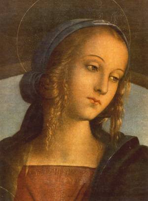 Peinture à l'huile Madonna par Pietro Perugino reproduction d'art sur toile haut de gamme 30x40cm