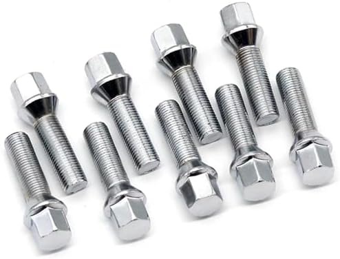 Wheel Stud Compatible with for 3 Series X1 X3 X5 X6 X7 10PCS Car Wheel Bolts Nuts Studs 28/35/40/45/50mm Lengthen Steel Wheel Bolts M14 X 1.5 M12*1.5 M14*1.25 M12*1.25(10PCS 40mm/M14x1.5)