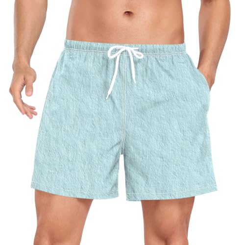 Traje de baño de secado rápido contra rozaduras bañador azul de hombre