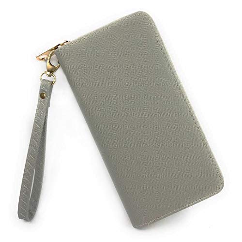 Preisvergleich Produktbild Damen-Geldbörse mit Reißverschluss aus Kunstleder, groß, elegant, geräumig, großes Fassungsvermögen, mit Münzfach