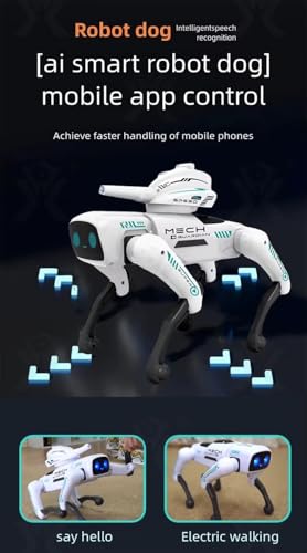 Image of AI Smart Robot Dog Toy 2-in-1 Programmable RC & App Control | Voice Command, Music, Dancing, Storytelling, Water-Bomb Launcher | Interactive STEM Educational Puppy for Kids 6-12