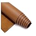 GLFYHG DIY Similicuir Matière Imitation Cuir Tissu PU Art Artisanat leathercloth - Tissu Faux Cuir - pour ameublement, canapé, chaises,Jaune Marron (Size : 1.38×0.5m)