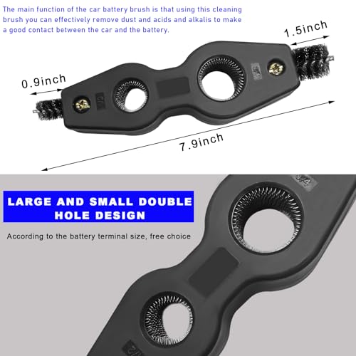 image for Ohleats Battery Terminal Cleaning Brush, 4 in 1 Anti-Corrosion Car Bat