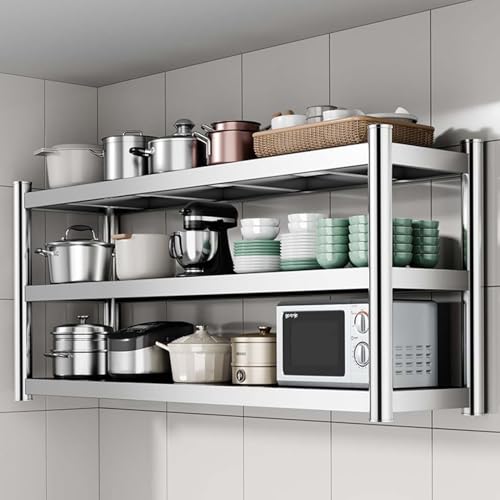 Étagère de rangement murale pour micro-ondes et casseroles de cuisine - 3