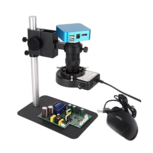 顕微鏡キット Digital Video Monocular Microscope Set 180X/130X C-Mount 13MP/38MP/48MP 4K HDMI USB カメラ 顕微鏡レンズアダプター(130X 48MP Set)