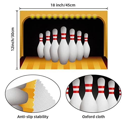 Sets de table de bowling lavables pour des repas conviviaux en famille