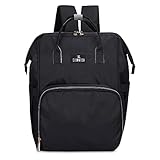 Clownfish 22L Diaper Dash Series Multipurpose Diaper Backpack/Nappy Bag/Handbag/Maternity Bag for Baby Essentials with Bottle Organizer & Tissues Dispensing Pocket in Polyester (Black)