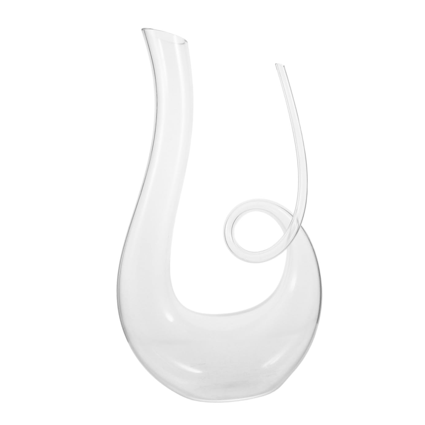 GLEAVI Decanter in Cristallo Trasparente Senza Piombo Caraffa Vino Bottiglia Conica Stabile con Fondo Piatto Ossigenatore Elegante per Servire Vino Rosso e Bianco Casa e Bar