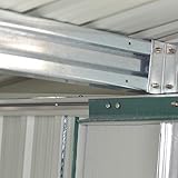 Outdoor Storage Metal Garden Apex Roof Storage Shed 6ft x 4ft/8ft x 4ft/ 8ft x 6ft/10ft x 8ft Green Or Grey Color - Image 8